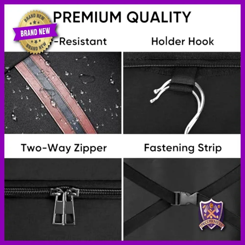 Waterproof Garment Duffel Bag Travel Suit Carrier Foldable Adjustable Strap